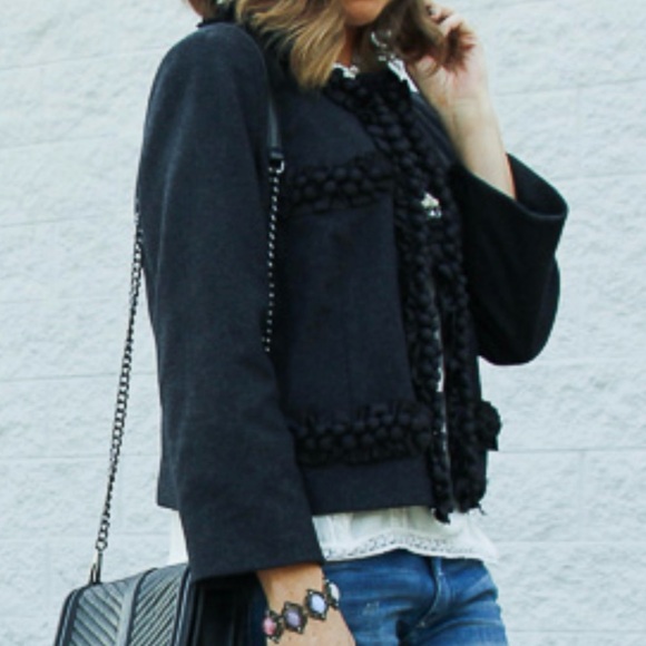 J. Crew Jackets & Blazers - J. CREW Astrid Berry Trim Wool Jacket Blazer Office Business Casual Classy